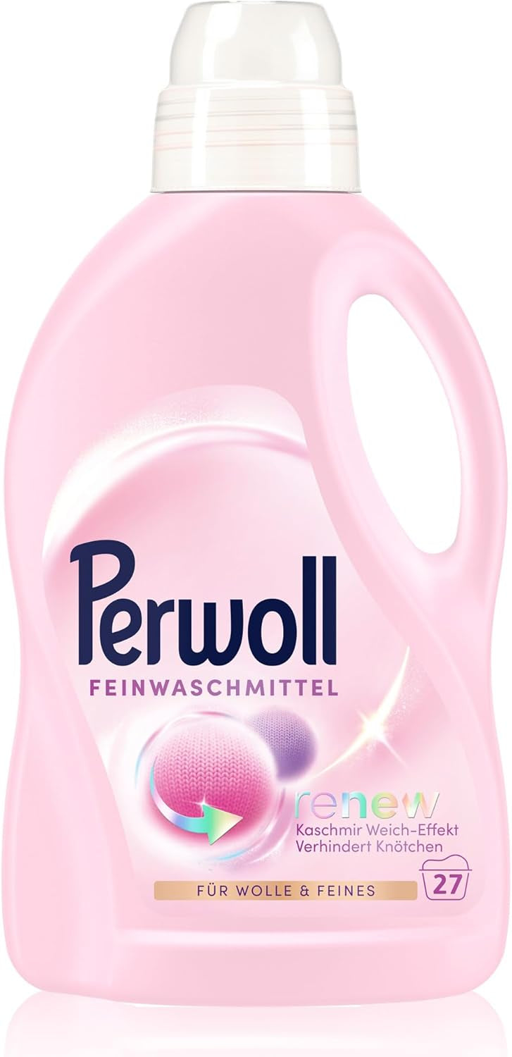 Load image into Gallery viewer, Perwoll Wool & Delicates Detergent (1 x 27 Wash Loads) | Detergent for Fine Fabrics | Gently Cleans, Smoothes and Renews Fibers & Prevents Pilling, with Triple-Renew Technology