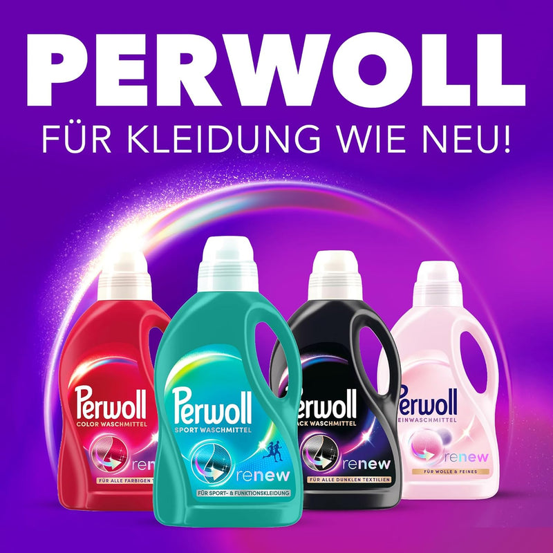 Load image into Gallery viewer, Perwoll Sports Detergent (1 x 27 Wash Loads) | Gently Cleans, Removes Bad Odors & Maintains Elasticity | For Sports and Functional Wear, With Triple-Renew Technology