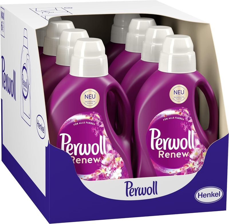 Load image into Gallery viewer, Perwoll Renew Blossom Rush Liquid Detergent, (24 Washes), Mild Detergent for Colours and Whites Wash, Colour Detergent Gives Intensive Freshness with Floral Scent