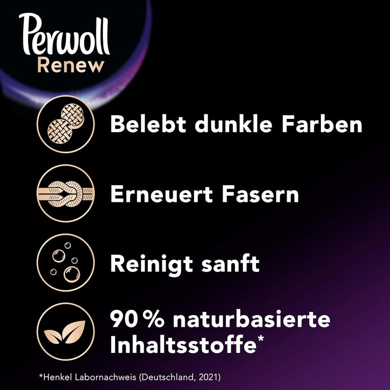 Load image into Gallery viewer, Perwoll Renew Black Liquid Laundry Detergent for Dark Clothes (25 Loads) 1.375L
