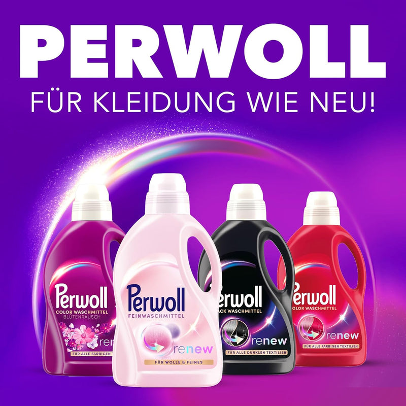 Load image into Gallery viewer, Perwoll Wool & Delicates Detergent (1 x 27 Wash Loads) | Detergent for Fine Fabrics | Gently Cleans, Smoothes and Renews Fibers & Prevents Pilling, with Triple-Renew Technology