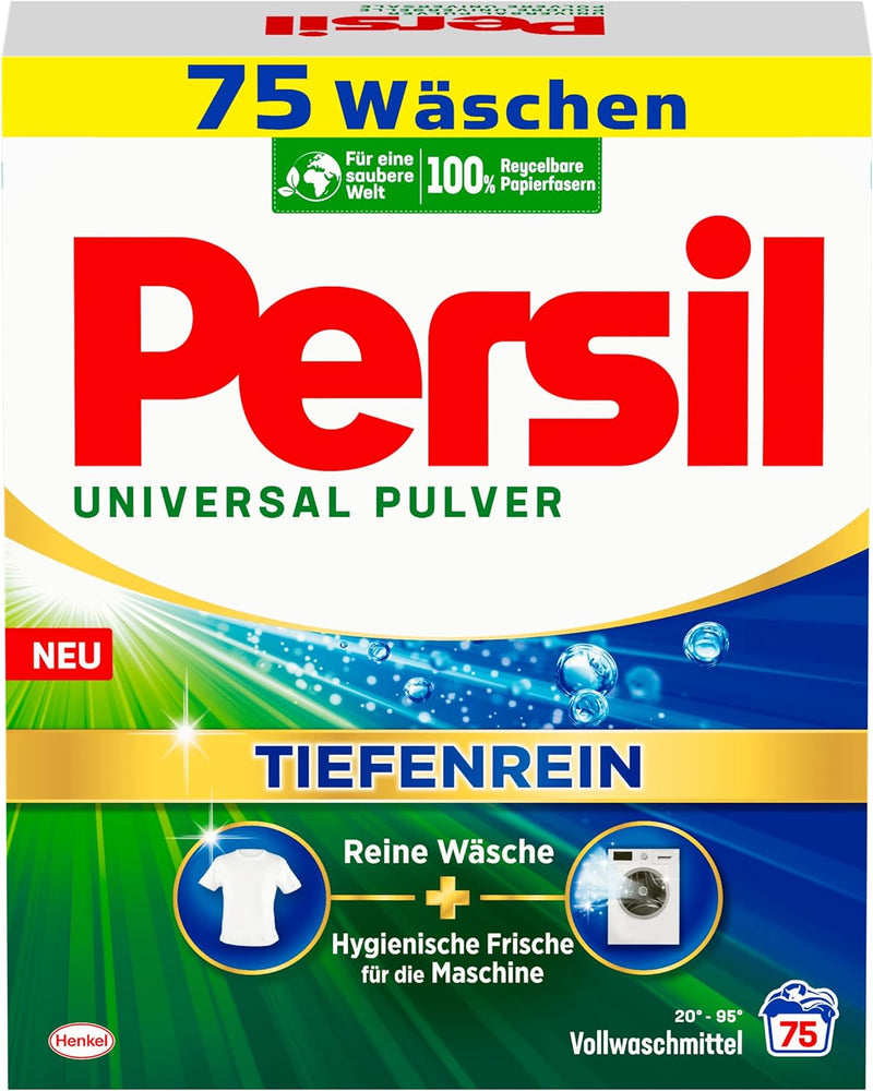 Load image into Gallery viewer, Persil Universal Laundry Detergent Powder | Deep Clean - All-in-one Solution For Clean Laundry And Freshness For The Machine (75 Loads | 4.5 Kg)