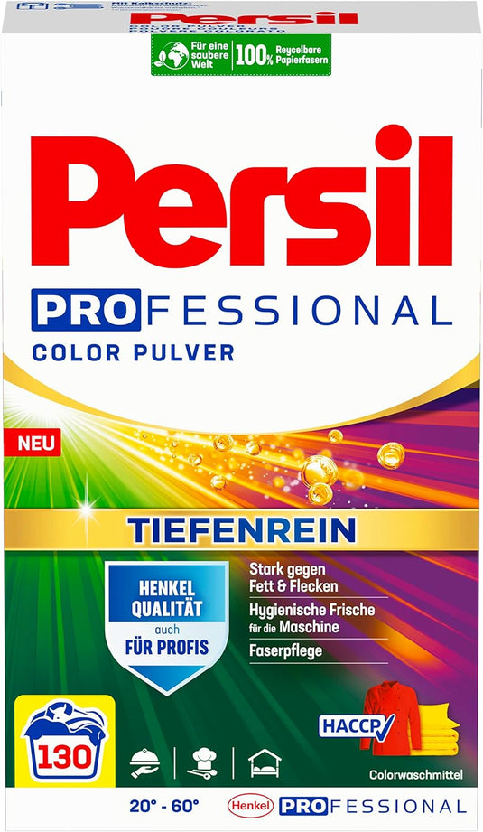 Persil Professional Line Color Laundry Detergent Powder | Deep Clean - Detergent For Color - For Clean Laundry And Freshness For The Machine - (130 Loads | 17.2 lbs | 7.8 Kg)
