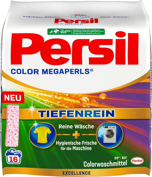 Persil Color Megaperls Laundry Detergent Powder | Deep Clean - Detergent For Color - For Clean Laundry And Freshness For The Machine (16 Loads | 1.12 Kg)