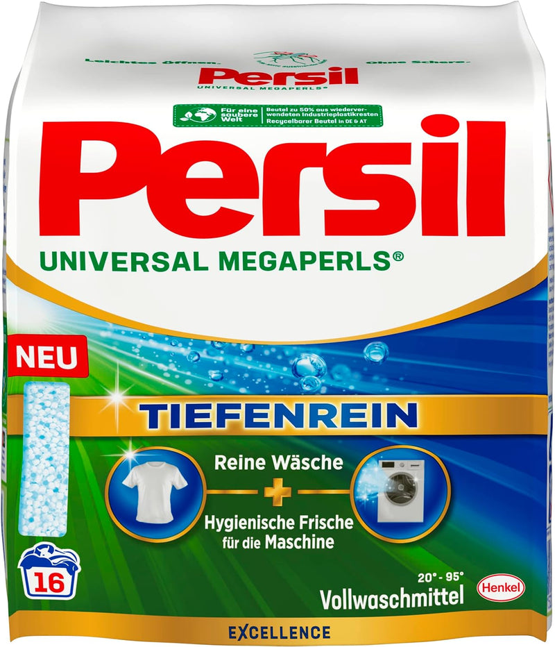 Load image into Gallery viewer, Persil Universal Megaperls Laundry Detergent Powder | Deep Clean - All-In-One Detergent - For Clean Laundry And Freshness For The Machine (16 Loads | 1.12 Kg)