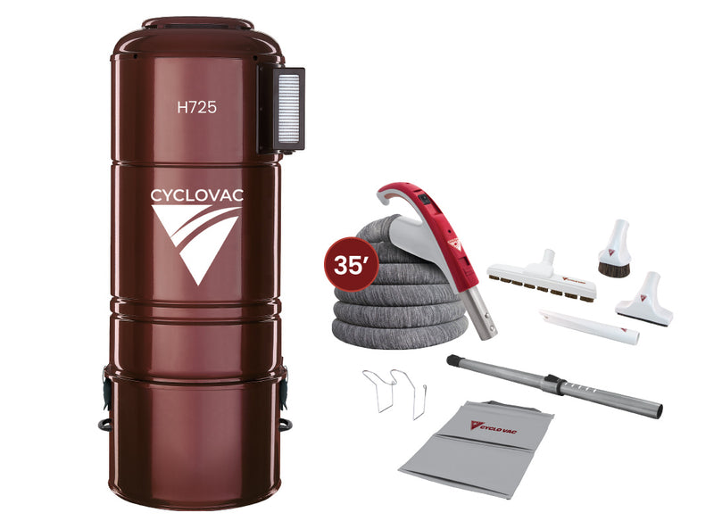 Load image into Gallery viewer, Cyclovac H725 Central Vacuum Canister with Low Voltage Super Luxe Accessory Package