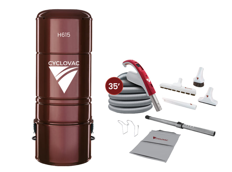 Load image into Gallery viewer, Cyclovac H615 Central Vacuum Cleaner with Low Voltage Super Luxe Accessory Package