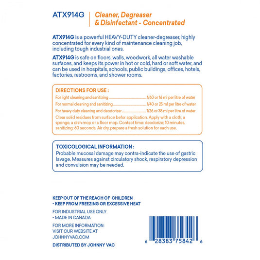 Attax ® Pro Cleaner, Degreaser & Disinfectant (Concentrated) - 1,06 gal (4 L)