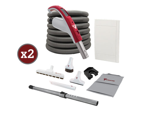 Cyclovac H725 Central Vacuum Cleaner with 2 Retraflex Retractable Hose Accessory Package