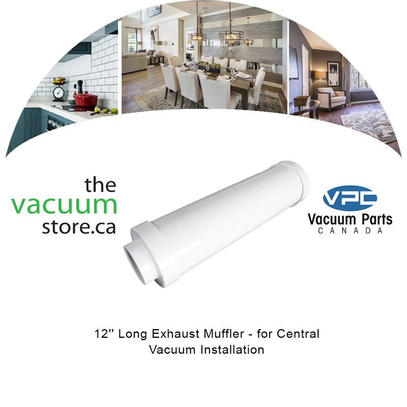 Load image into Gallery viewer, 12 inches   Long Exhaust Muffler - for Central Vacuum Installation
