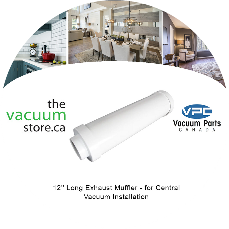 Load image into Gallery viewer, 12 inches Long Exhaust Muffler - for Central Vacuum Installation