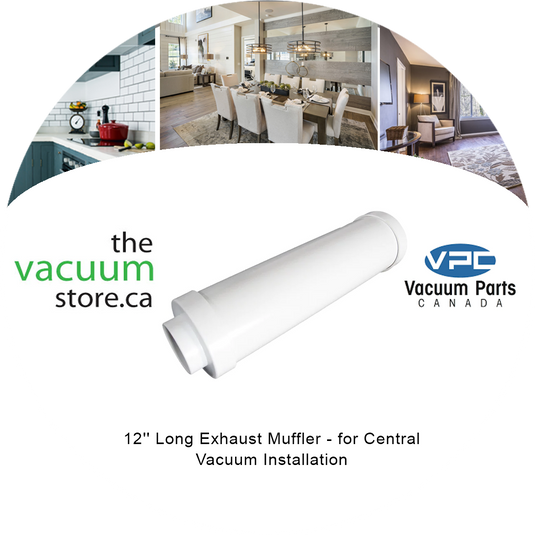 12 inches Long Exhaust Muffler - for Central Vacuum Installation