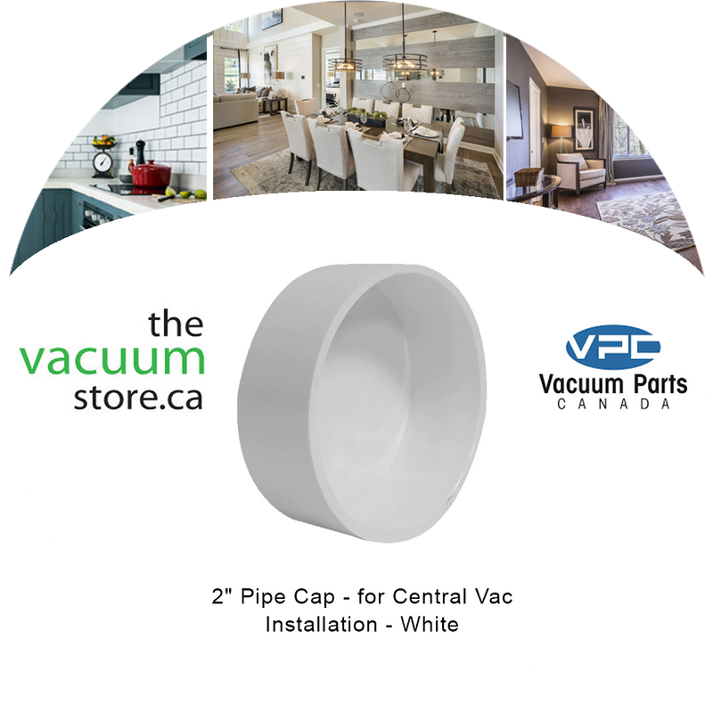 Load image into Gallery viewer, 2 inches  Pipe Cap - for Central Vac Installation - White