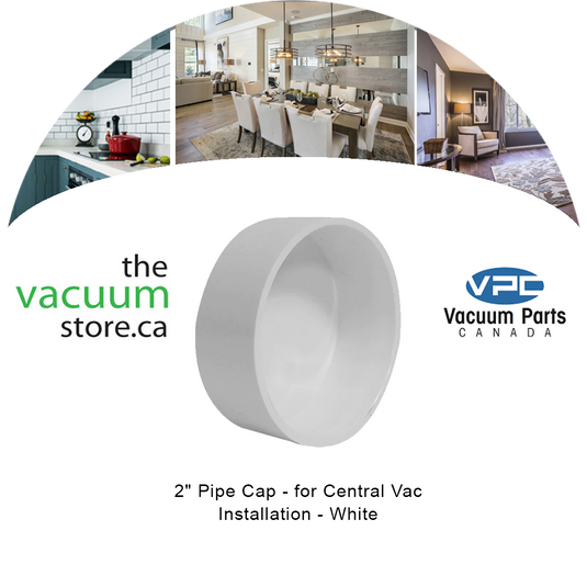 2 inches  Pipe Cap - for Central Vac Installation - White