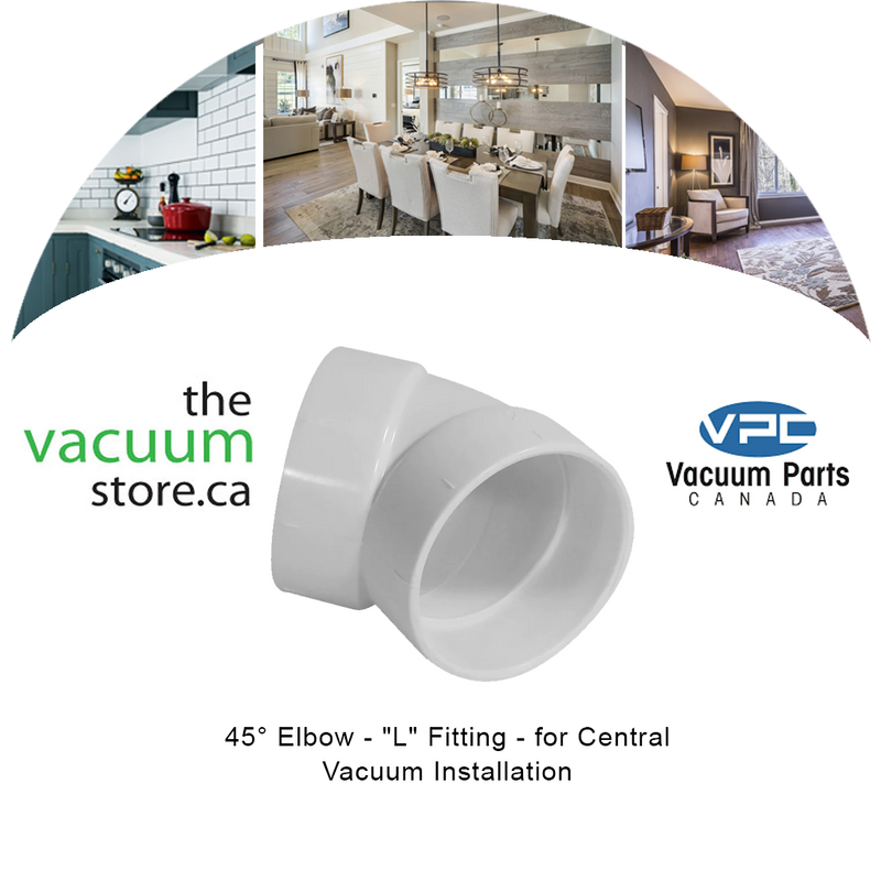 Load image into Gallery viewer, 45° Elbow - 'L' Fitting - for Central Vacuum Installation