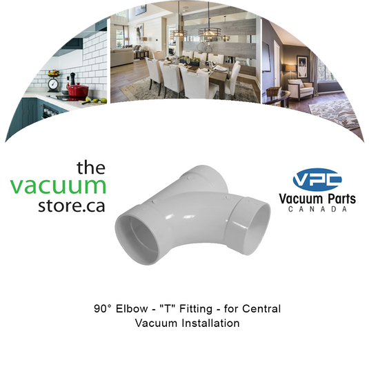 90° Elbow - 'T' Fitting - for Central Vacuum Installation