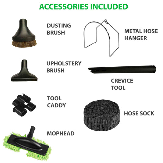 Central Vacuum Accessory Kit with Accessories and mophead