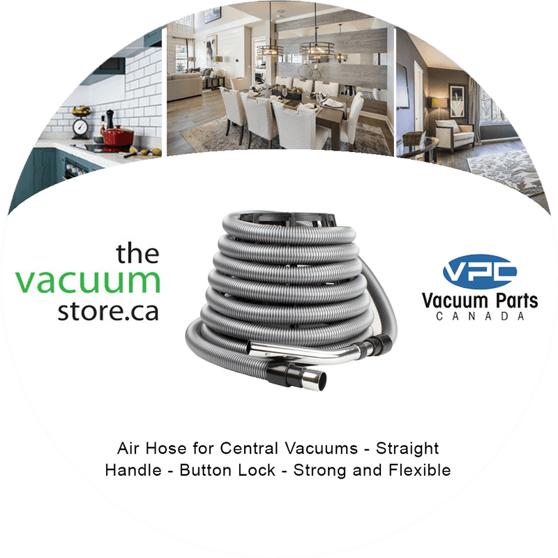 Load image into Gallery viewer, Air Hose for Central Vacuums - Straight Handle - Button Lock - Strong and Flexible