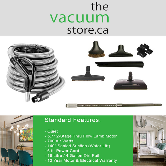 CanaVac ACAN70A Central Vacuum with VPC Premium Powerhead and Ultra Electric Package