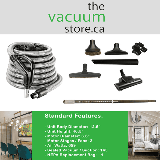 Aspirateur central CanaVac LS790 Signature Series avec ensemble d'air standard