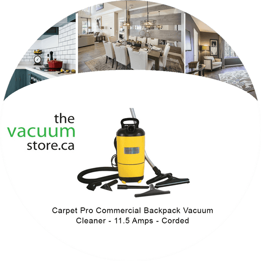 Carpet Pro Commercial Backpack Vacuum Cleaner - 11.5 Amps - Corded
