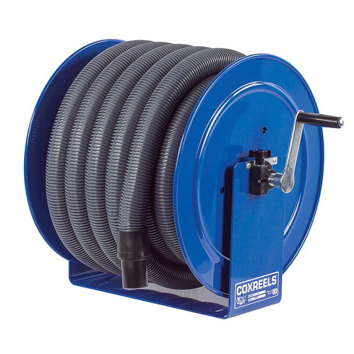 Coxreels V-117H-835 Vacuum Only Direct Crank Rewind Hose Reel | 1 1/2 inches   Cuff  x 35 Feet   Hose