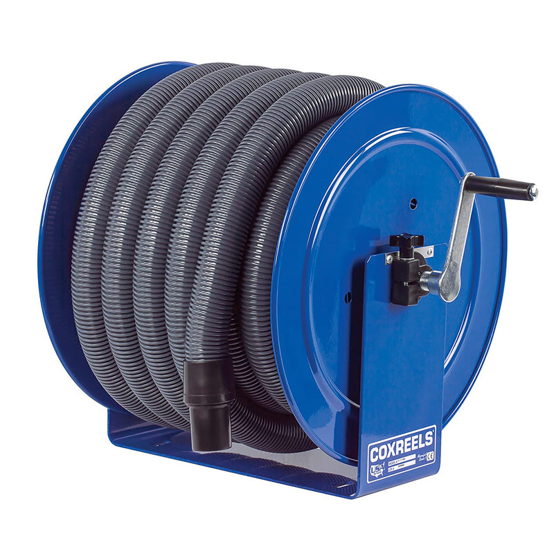 Load image into Gallery viewer, Coxreels V-117H-835 Vacuum Only Direct Crank Rewind Hose Reel | 1 1/2 inches   Cuff  x 35 Feet   Hose
