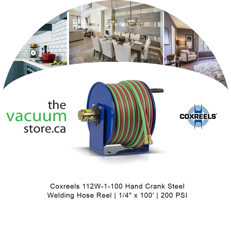 Load image into Gallery viewer, Coxreels 112W-1-100 Hand Crank Steel Welding Hose Reel | 1/4 inches   x 100 inches   | 200 PSI