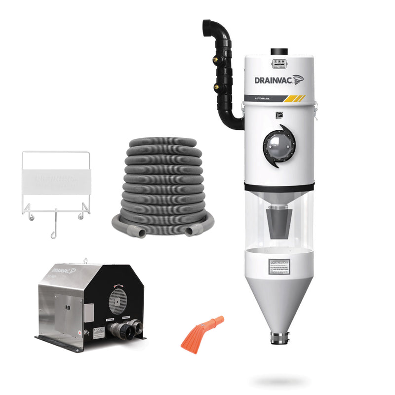 Load image into Gallery viewer, DrainVac SEPAAUTO-4 Automatik Commercial Wet/Dry Central Vacuum with Self-Flushing Separator and REGEN11HP Motor