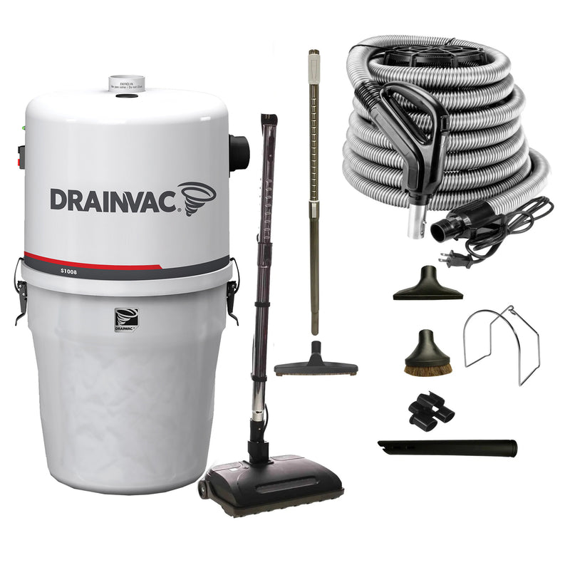 Load image into Gallery viewer, DrainVac S1008 Compact Central Vacuum Cleaner | 800 Air Watts Motor | with Airstream Electric Package