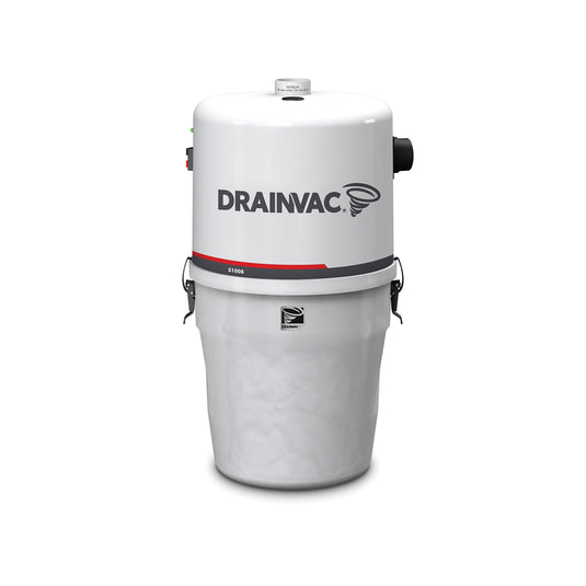 DrainVac S1008 Compact Central Vacuum Cleaner | 800 Air Watts Motor | with Standard Air Package