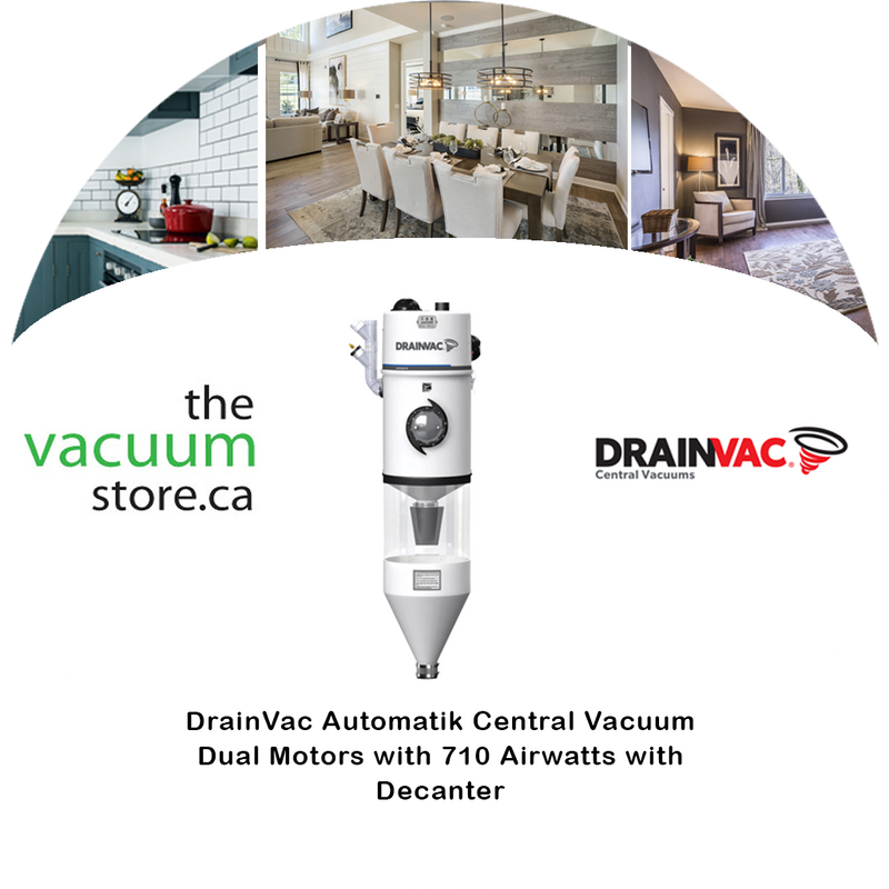 Load image into Gallery viewer, DrainVac DV2A310-CB Automatik Central Vacuum | Dual Motors with 710 Airwatts with Decanter