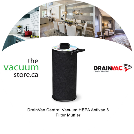 DrainVac Central Vacuum HEPA Activac 3 Filter Muffler