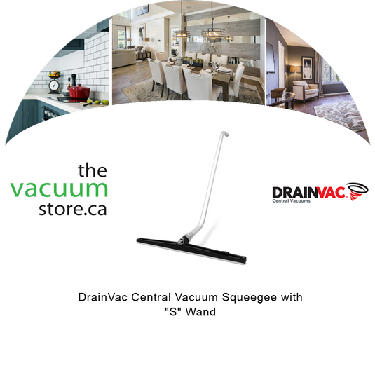 DrainVac Central Vacuum Squeegee with 'S' Wand