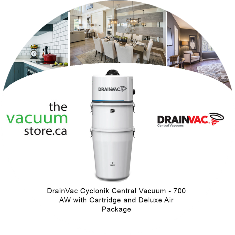 Load image into Gallery viewer, DrainVac Cyclonik DV1R12-CT Central Vacuum - 700 AW with Cartridge and Deluxe Air Package