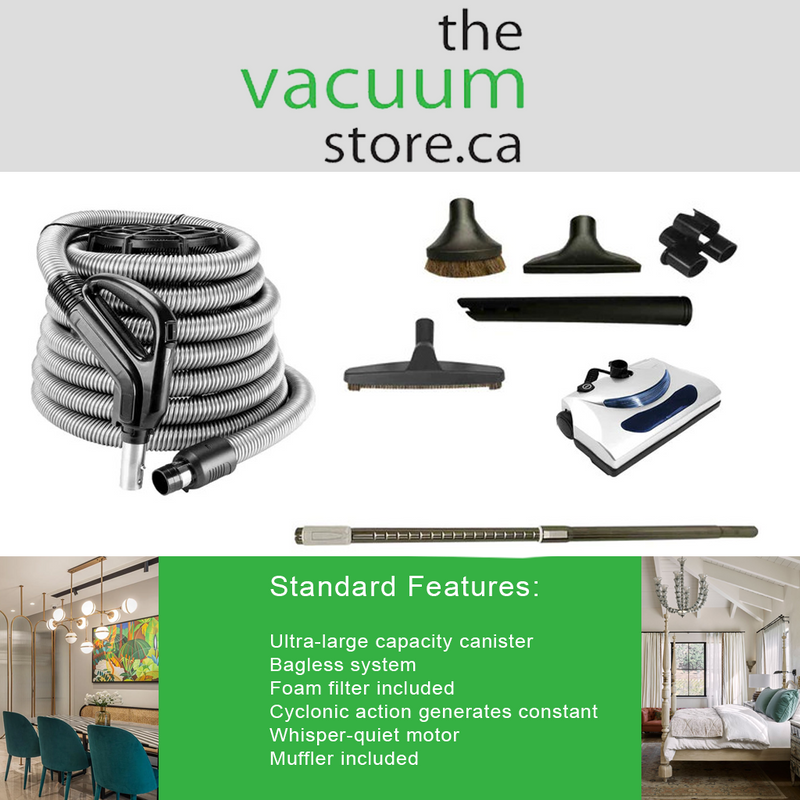 Load image into Gallery viewer, DrainVac DV1R800 Cyclonik Central Vacuum | 800 Air Watts with Foam Filter and Basic Electric Package