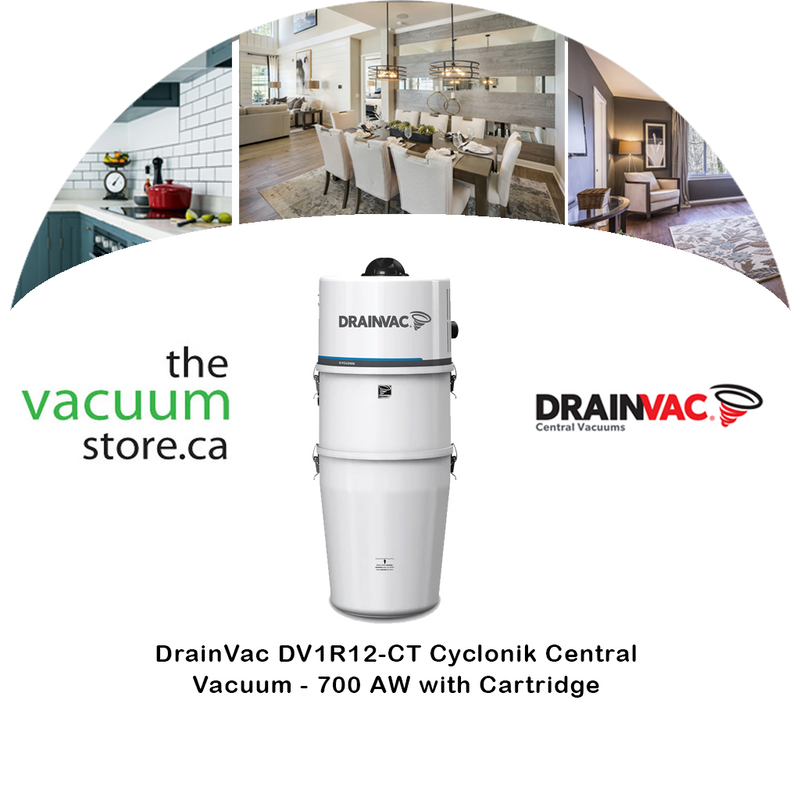 Load image into Gallery viewer, DrainVac DV1R12-CT Cyclonik Central Vacuum - 700 AW with Cartridge