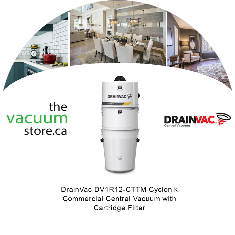 Load image into Gallery viewer, DrainVac DV1R12-CTTM Cyclonik Commercial Central Vacuum with Cartridge Filter
