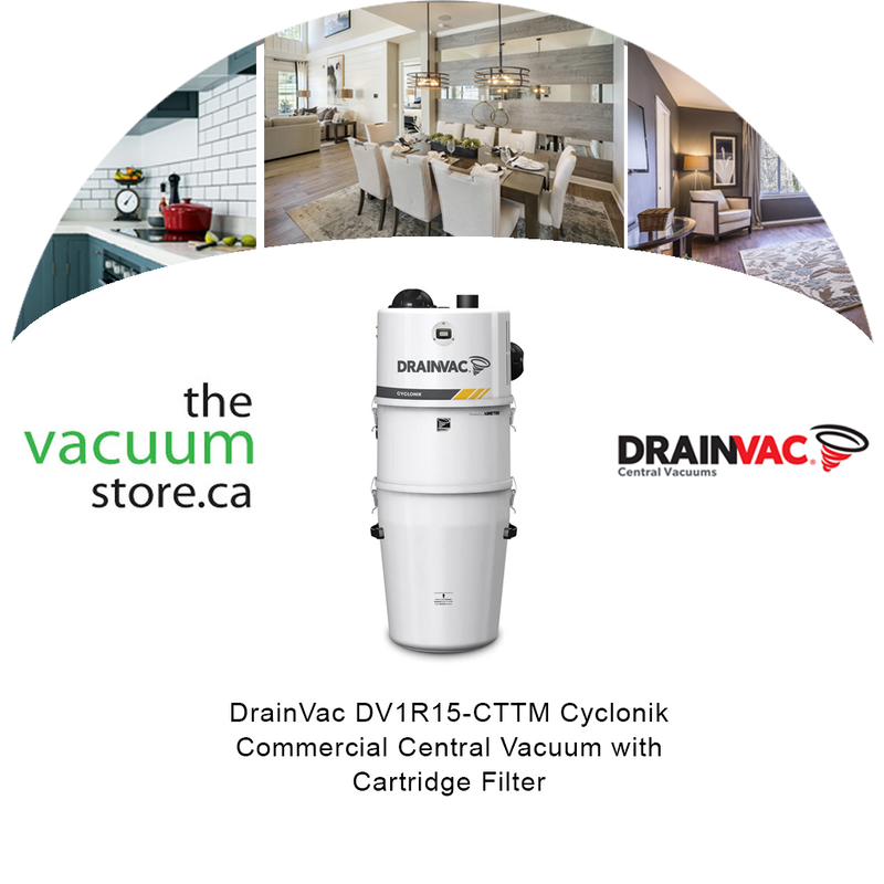 Load image into Gallery viewer, DrainVac DV1R15-CTTM Cyclonik Commercial Central Vacuum with Cartridge Filter