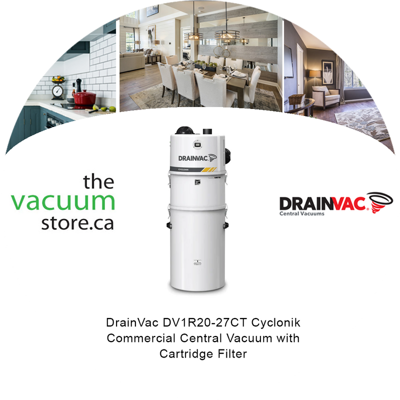 Load image into Gallery viewer, DrainVac DV1R20-27CT Cyclonik Commercial Central Vacuum with Cartridge Filter