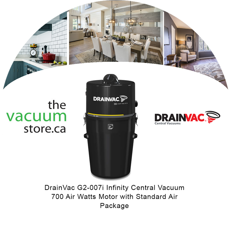 Load image into Gallery viewer, DrainVac G2-007i Infinity Central Vacuum | 700 Air Watts Motor | with Standard Air Package