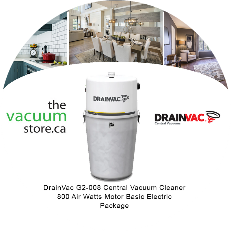 Load image into Gallery viewer, DrainVac G2-008 Central Vacuum Cleaner | 800 Air Watts Motor | Basic Electric Package
