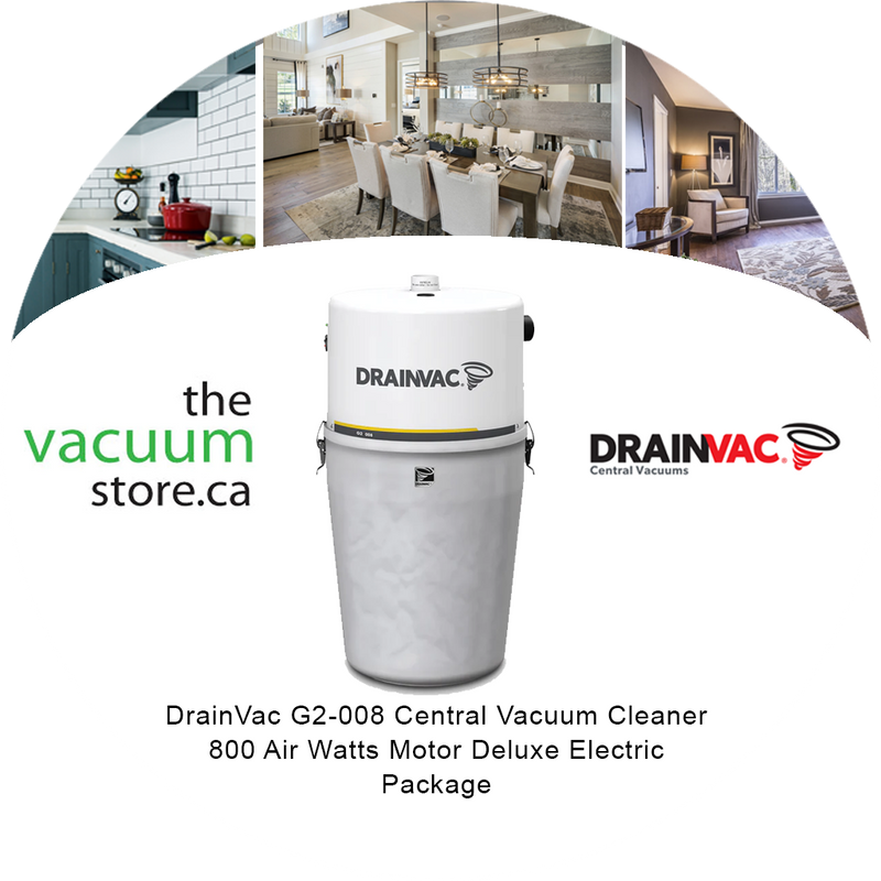 Load image into Gallery viewer, DrainVac G2-008 Central Vacuum Cleaner | 800 Air Watts Motor | Deluxe Electric Package
