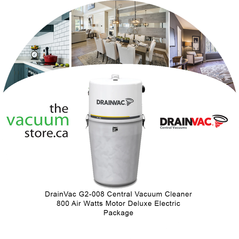 Load image into Gallery viewer, DrainVac G2-008 Central Vacuum Cleaner | 800 Air Watts Motor | Deluxe Electric Package