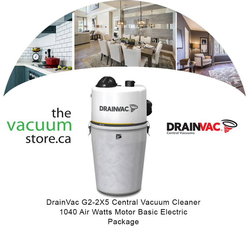Load image into Gallery viewer, DrainVac G2-2X5 Central Vacuum Cleaner | 1040 Air Watts Motor | Basic Electric Package