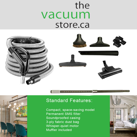 DrainVac G2-2X5 Central Vacuum Cleaner | 1040 Air Watts Motor | Standard Air Package