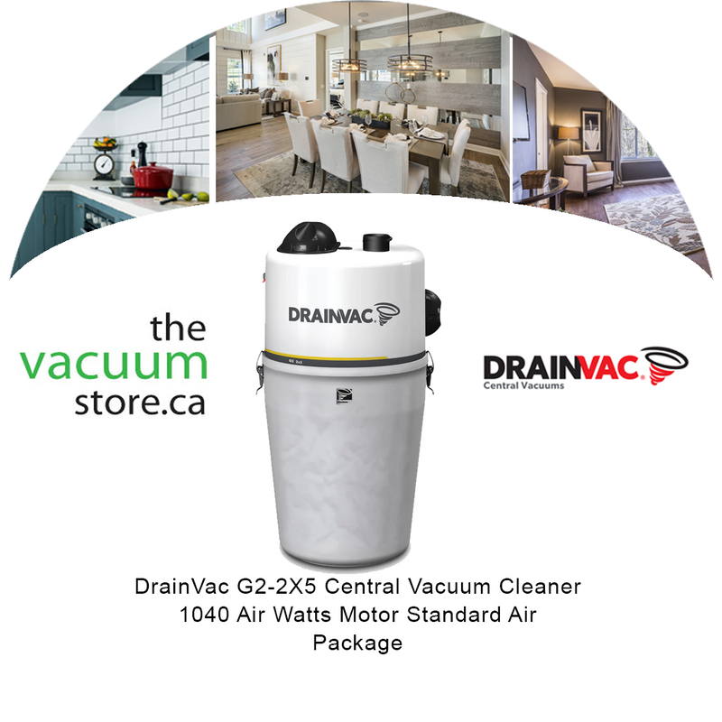 Load image into Gallery viewer, DrainVac G2-2X5 Central Vacuum Cleaner | 1040 Air Watts Motor | Standard Air Package