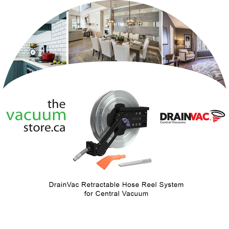 Load image into Gallery viewer, DrainVac Retractable Hose Reel System for Central Vacuum (50 Feet)