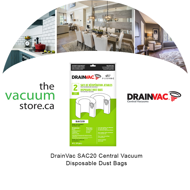 Load image into Gallery viewer, DrainVac SAC20 Central Vacuum Disposable Dust Bags
