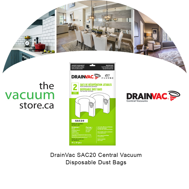 Load image into Gallery viewer, DrainVac SAC20 Central Vacuum Disposable Dust Bags